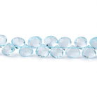 4-6mm Sky Blue Topaz Faceted Heart Beads 7.25 inch 58 pieces AAA - Beadsofcambay.com