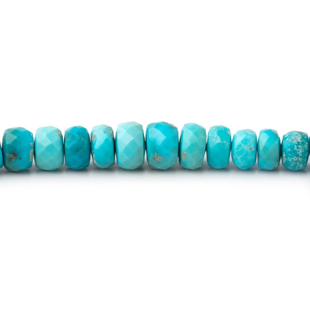4-6mm Sleeping Beauty Turquoise Faceted Rondelle Beads 16 inch 140 pieces - Beadsofcambay.com