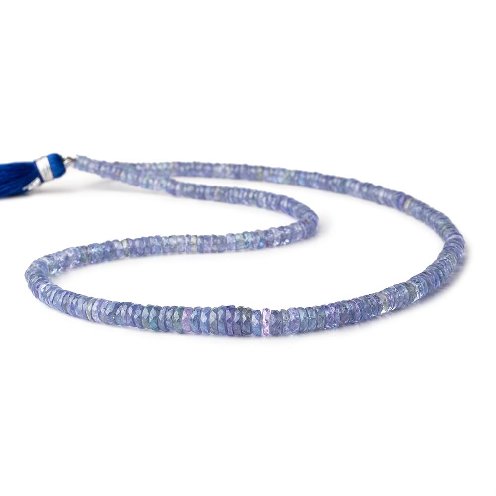 4-6mm Tanzanite Faceted Heshi Beads 16 inch 255 pieces AA - Beadsofcambay.com
