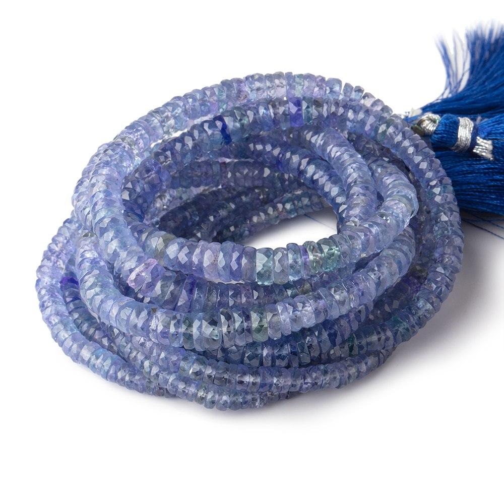4-6mm Tanzanite Faceted Heshi Beads 16 inch 255 pieces AA - Beadsofcambay.com