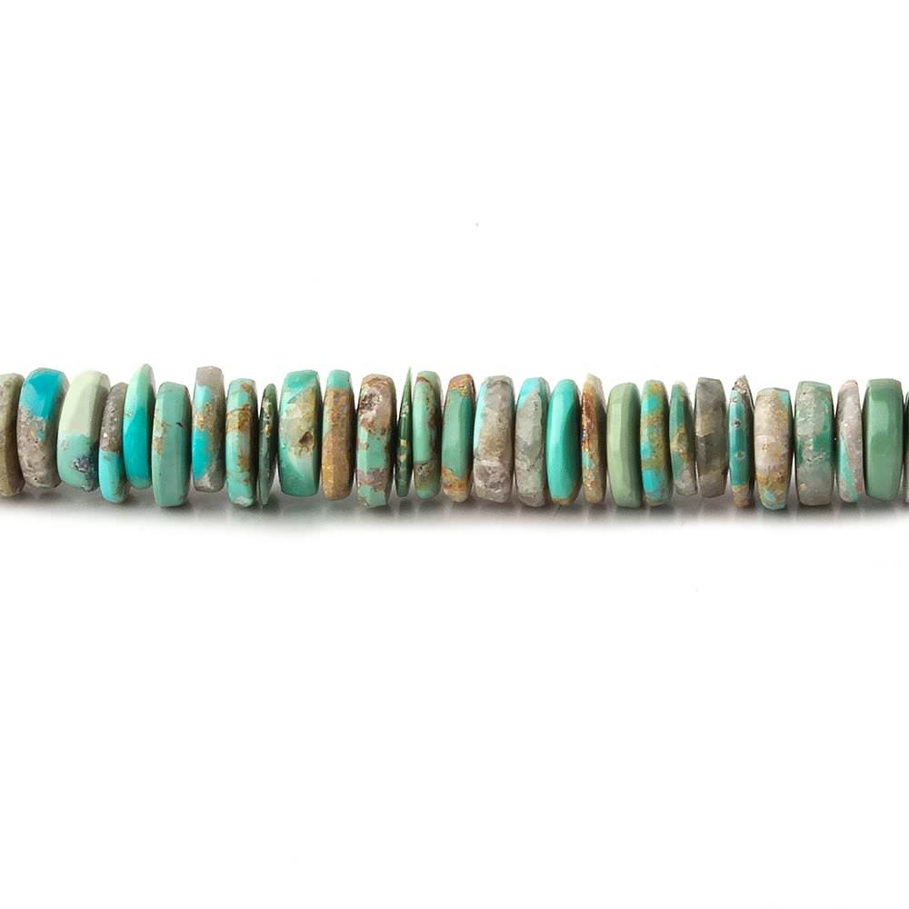 4-6mm Turquoise plain heshi beads 18 inch 305 pieces - Beadsofcambay.com