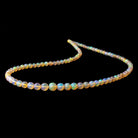 4-7.5mm Ethiopian Opal Faceted Round Beads 17 inch 96 pieces AAA - Beadsofcambay.com
