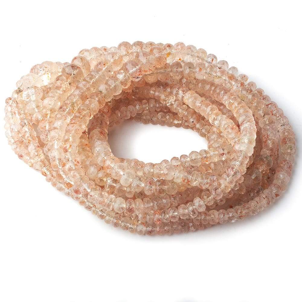 4-7.5mm Oregon Sunstone faceted rondelle beads 18 inch 133 pieces AA - Beadsofcambay.com