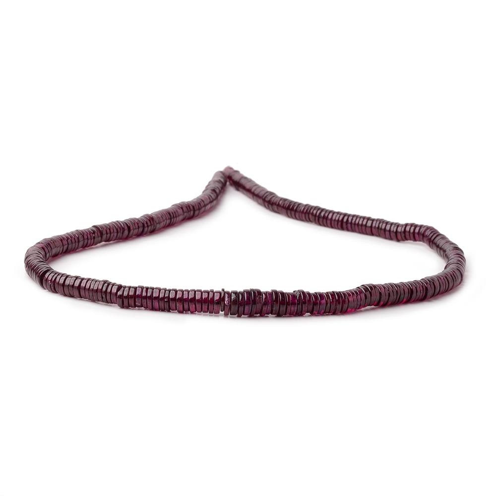 4-7.5mm Rhodolite Garnet Plain Heshi Beads 16.5 inch 380 pieces AA - Beadsofcambay.com