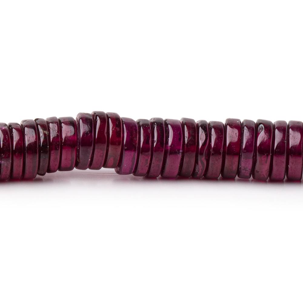 4-7.5mm Rhodolite Garnet Plain Heshi Beads 16.5 inch 380 pieces AA - Beadsofcambay.com
