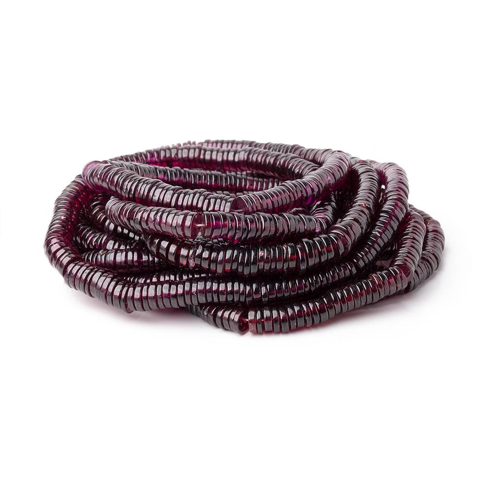 4-7.5mm Rhodolite Garnet Plain Heshi Beads 16.5 inch 380 pieces AA - Beadsofcambay.com