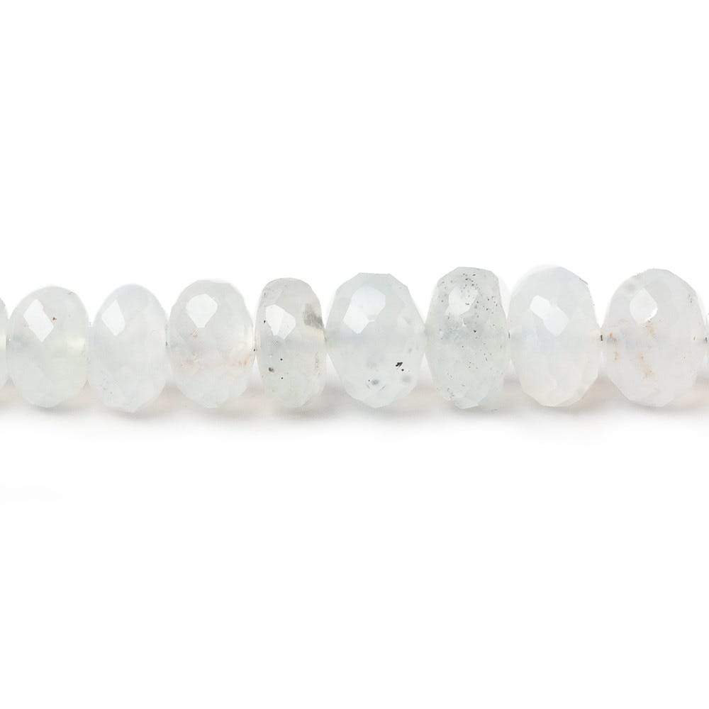 4-7mm Aqua Green Chalcedony faceted rondelles 18 inches 135 beads AA - Beadsofcambay.com