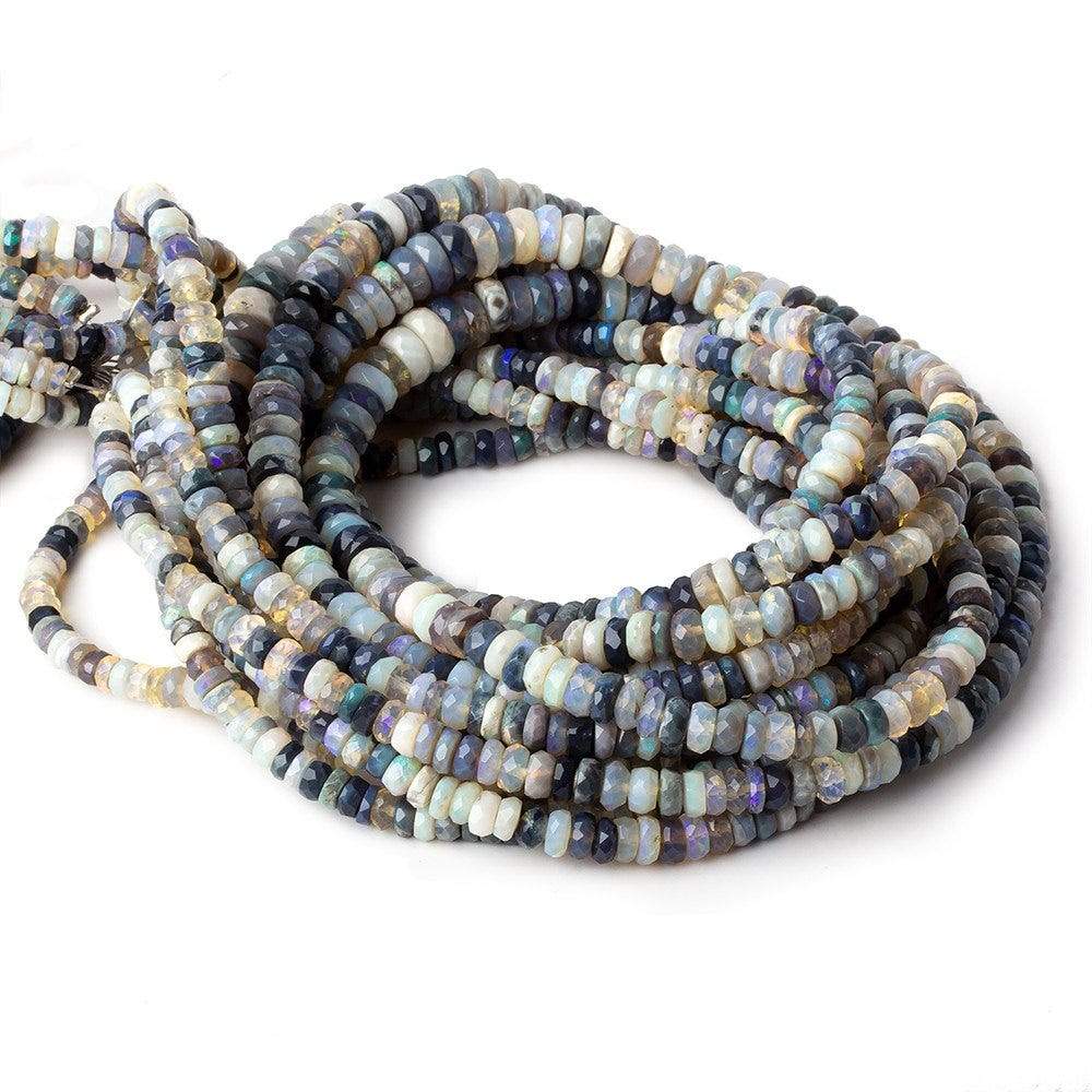 4-7mm Australian Opal Faceted Rondelles Beads 18 inch 195 pieces AA - Beadsofcambay.com