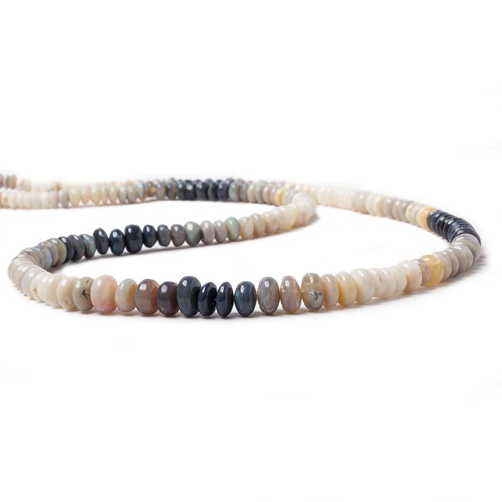 4 - 7mm Australian Opal Plain Rondelle Beads 18 inch 168 pieces - Beadsofcambay.com