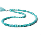 4-7mm Blue Turquoise faceted rondelles 16 inch 135 beads A - Beadsofcambay.com