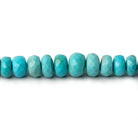 4-7mm Blue Turquoise faceted rondelles 16 inch 135 beads A - Beadsofcambay.com