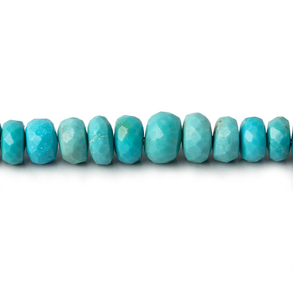 4-7mm Blue Turquoise faceted rondelles 16 inch 135 beads A - Beadsofcambay.com