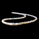 4-7mm Cream & Golden Australian Opal plain rondelles 18 inch 190 beads - Beadsofcambay.com