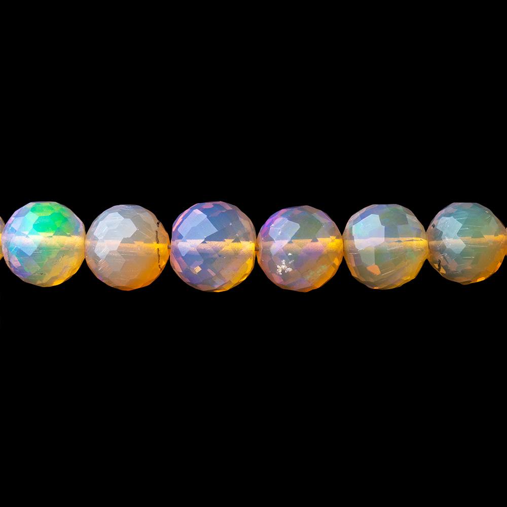 4-7mm Ethiopian Opal Faceted Round Beads 17 inch 97 pieces AAA - Beadsofcambay.com