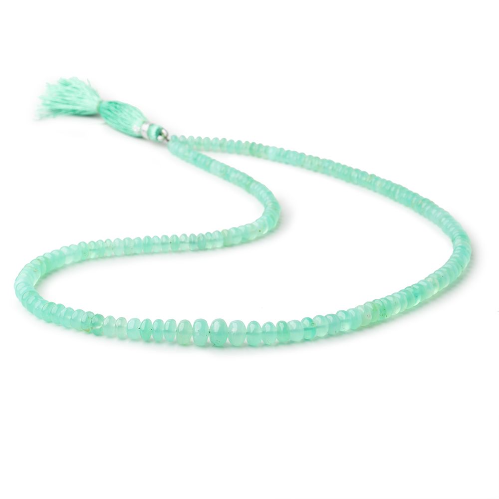 4-7mm Green Tanzanian Opal plain rondelles 18 inch 169 beads AA - Beadsofcambay.com