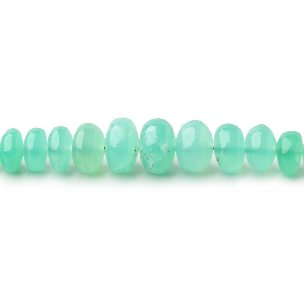 4-7mm Green Tanzanian Opal plain rondelles 18 inch 169 beads AA - Beadsofcambay.com
