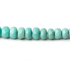 4-7mm Greenish Blue Turquoise faceted rondelles 16 inch 125 beads A - Beadsofcambay.com