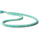 4-7mm Greenish Blue Turquoise faceted rondelles 16 inch 125 beads A - Beadsofcambay.com