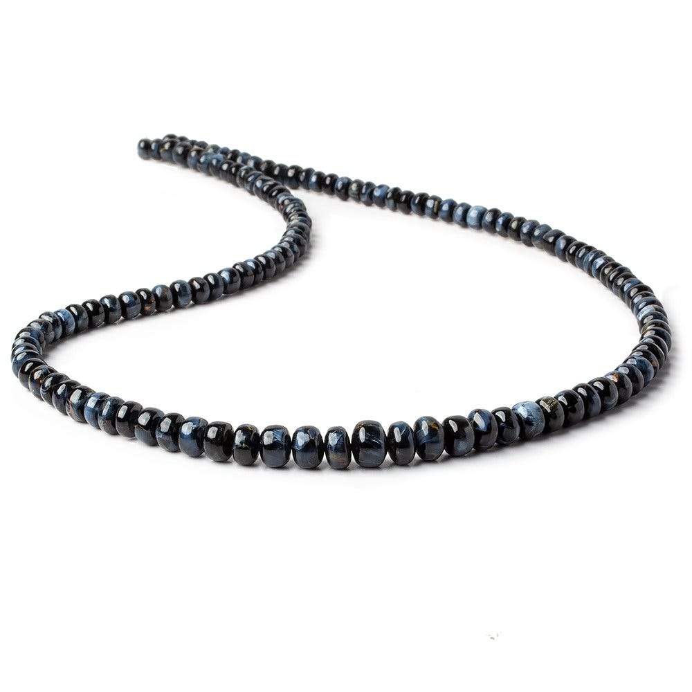 5-8mm Pietersite plain rondelle beads 18 inch 118 pieces AA - Beadsofcambay.com