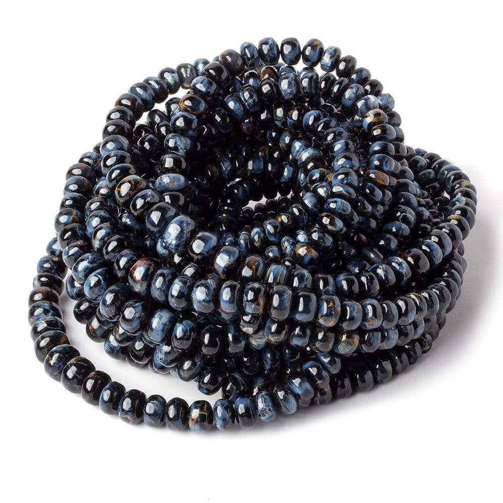 5-8mm Pietersite plain rondelle beads 18 inch 118 pieces AA - Beadsofcambay.com