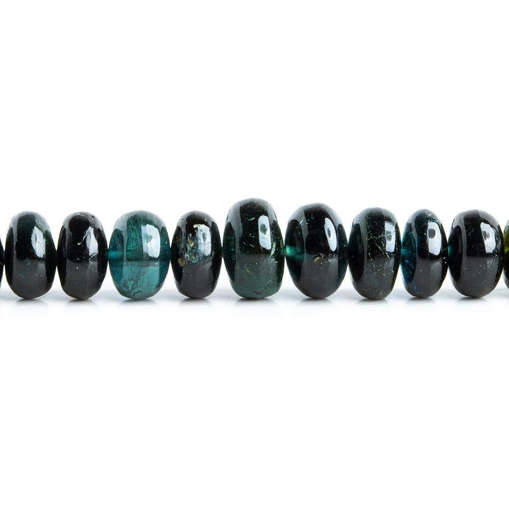 4-7mm Indicolite Tourmaline Plain Rondelle Beads 180 pcs - Beadsofcambay.com