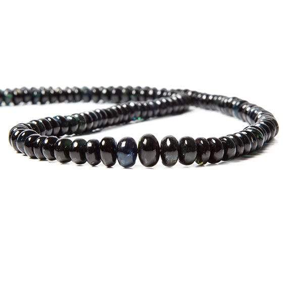 4-7mm Indicolite Tourmaline Plain Rondelle Beads 180 pcs - Beadsofcambay.com