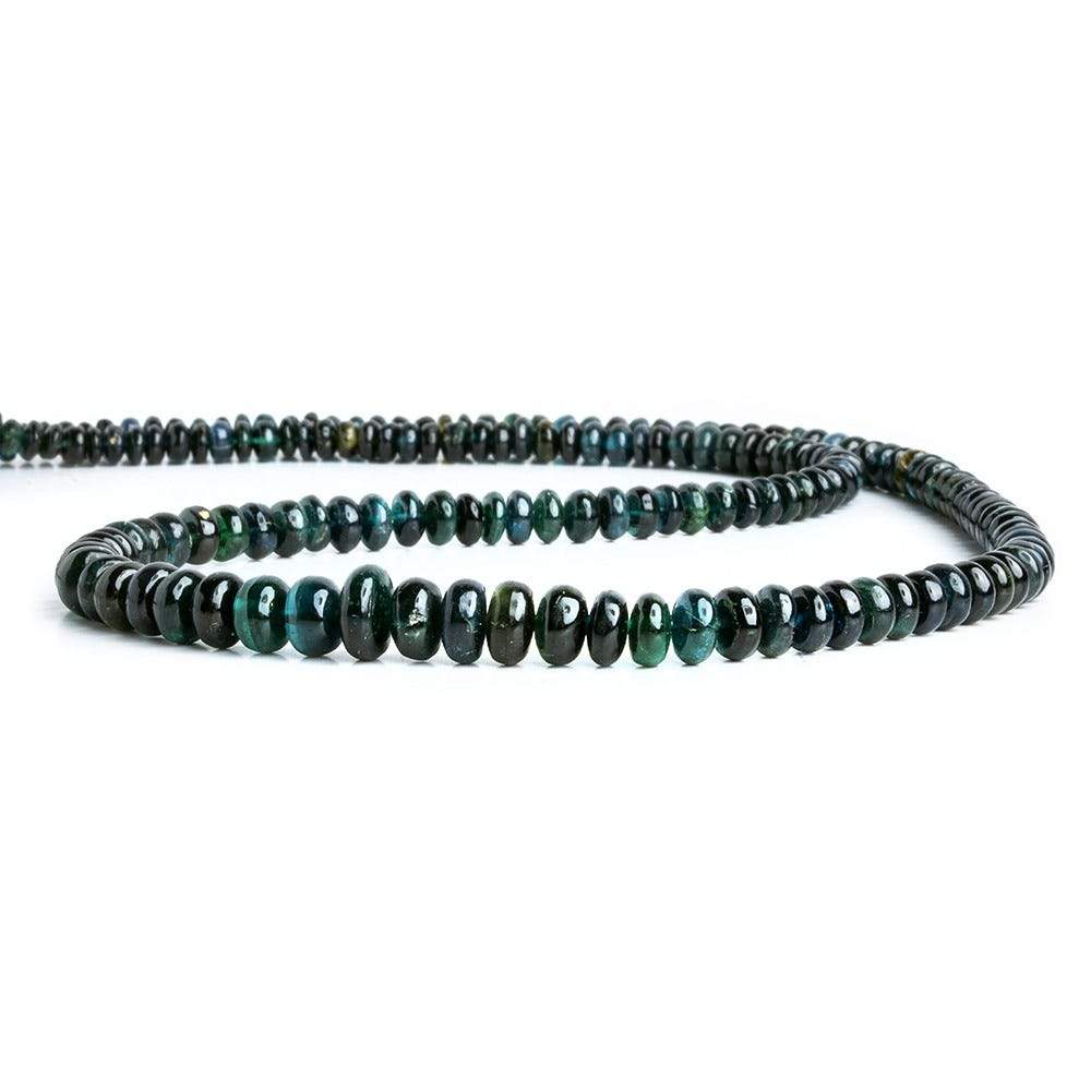 4-7mm Indicolite Tourmaline Plain Rondelle Beads 180 pcs - Beadsofcambay.com