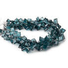 4.5-8mm Indigo Kyanite Bevel Cut Square Beads 7.5 inch 57 pieces - Beadsofcambay.com