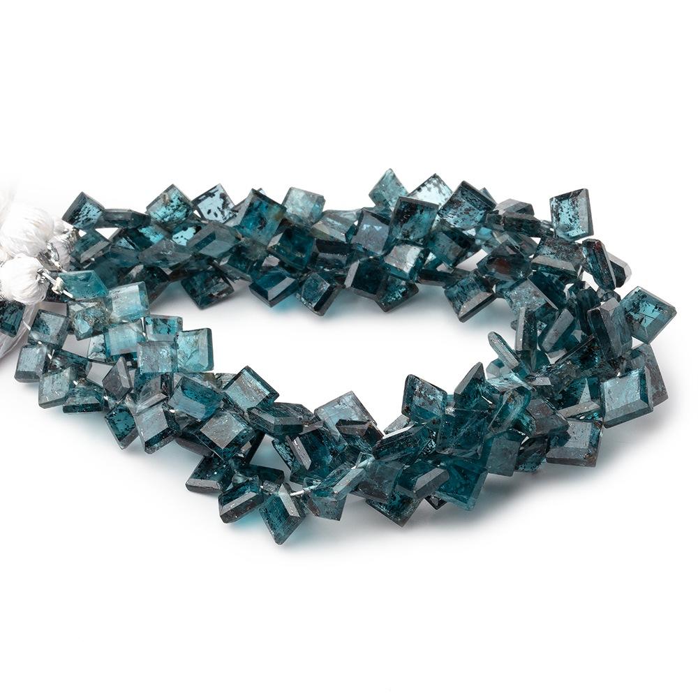 4.5-8mm Indigo Kyanite Bevel Cut Square Beads 7.5 inch 57 pieces - Beadsofcambay.com