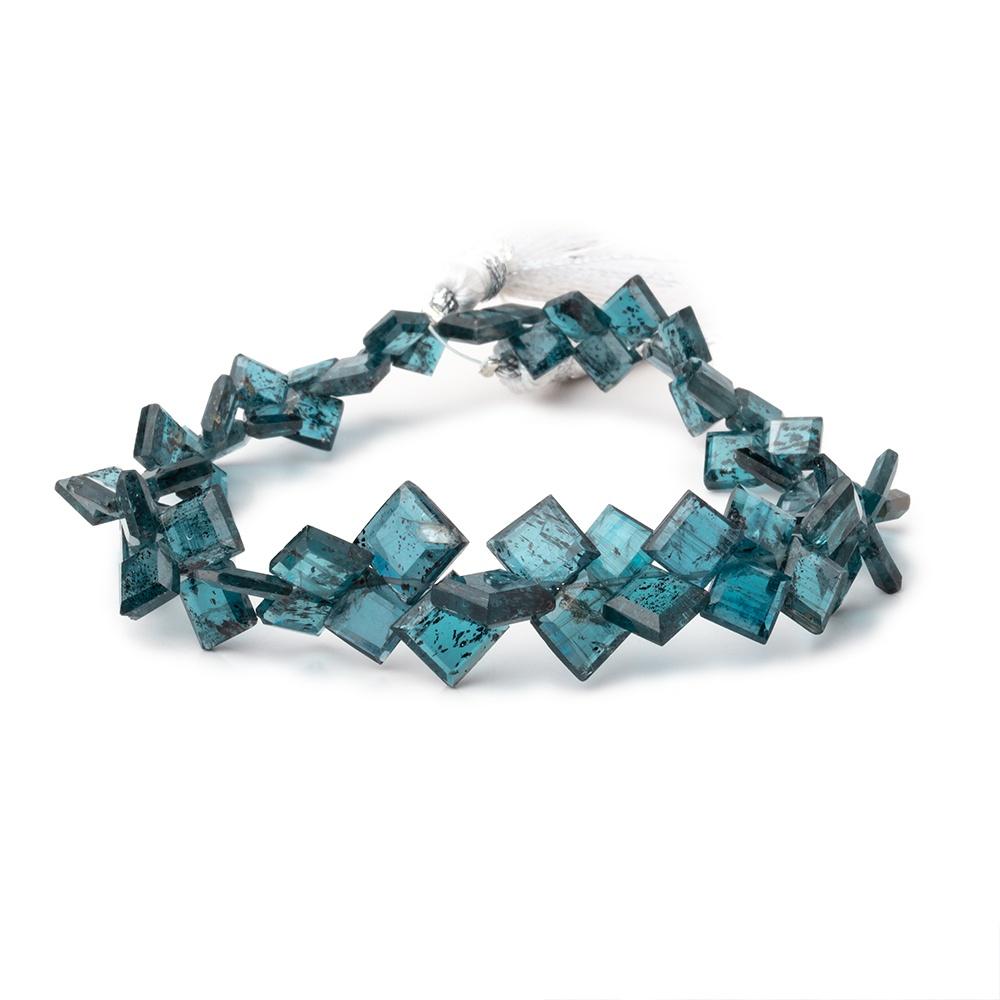 4.5-8mm Indigo Kyanite Bevel Cut Square Beads 7.5 inch 57 pieces - Beadsofcambay.com