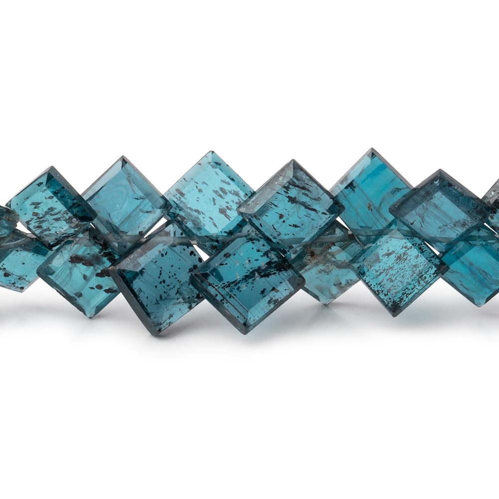 4.5-8mm Indigo Kyanite Bevel Cut Square Beads 7.5 inch 57 pieces- Beadsofcambay.com