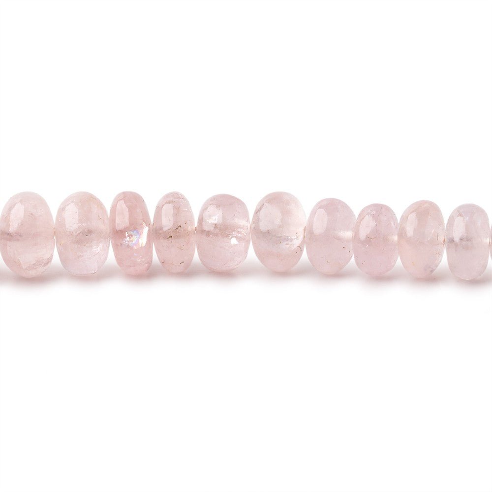 4-7mm Morganite Plain Rondelle Beads 18 inch 148 pieces - Beadsofcambay.com
