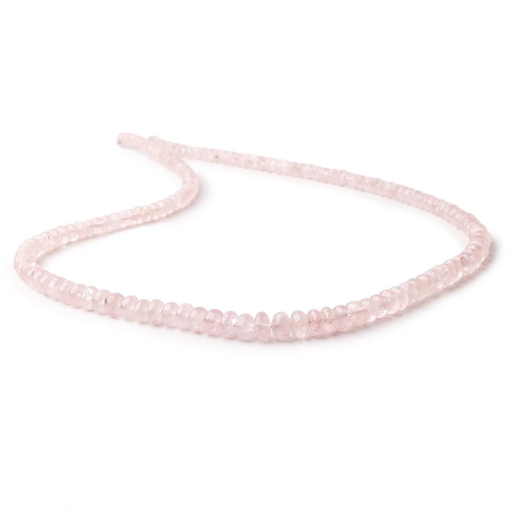4-7mm Morganite Plain Rondelle Beads 18 inch 148 pieces - Beadsofcambay.com