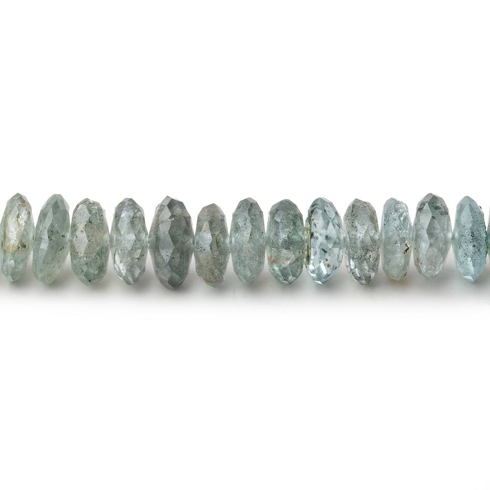4-6mm Moss Aquamarine German Faceted Rondelle Beads 16 inch 161 pieces - Beadsofcambay.com