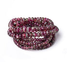 4-7mm Multi Color Rubellite Tourmaline Faceted Rondelles 16 inch 139 Beads AA - Beadsofcambay.com