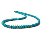 4-7mm Peruvian Blue Opalina plain rondelles 18 inch 128 beads A - Beadsofcambay.com