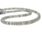 4-7mm Platinum Moonstone Plain Rondelle Beads 18 inch 150 pcs - Beadsofcambay.com