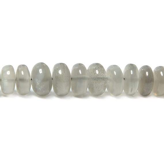 4-7mm Platinum Moonstone Plain Rondelle Beads 18 inch 150 pcs - Beadsofcambay.com