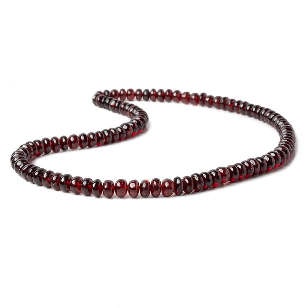 4-7mm Pyrope Garnet Plain Rondelle Beads 16 inch 95 pieces - Beadsofcambay.com