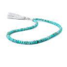 4-7mm Sleeping Beauty Turquoise Faceted Rondelle Beads 16 inch 240 pieces AA - Beadsofcambay.com