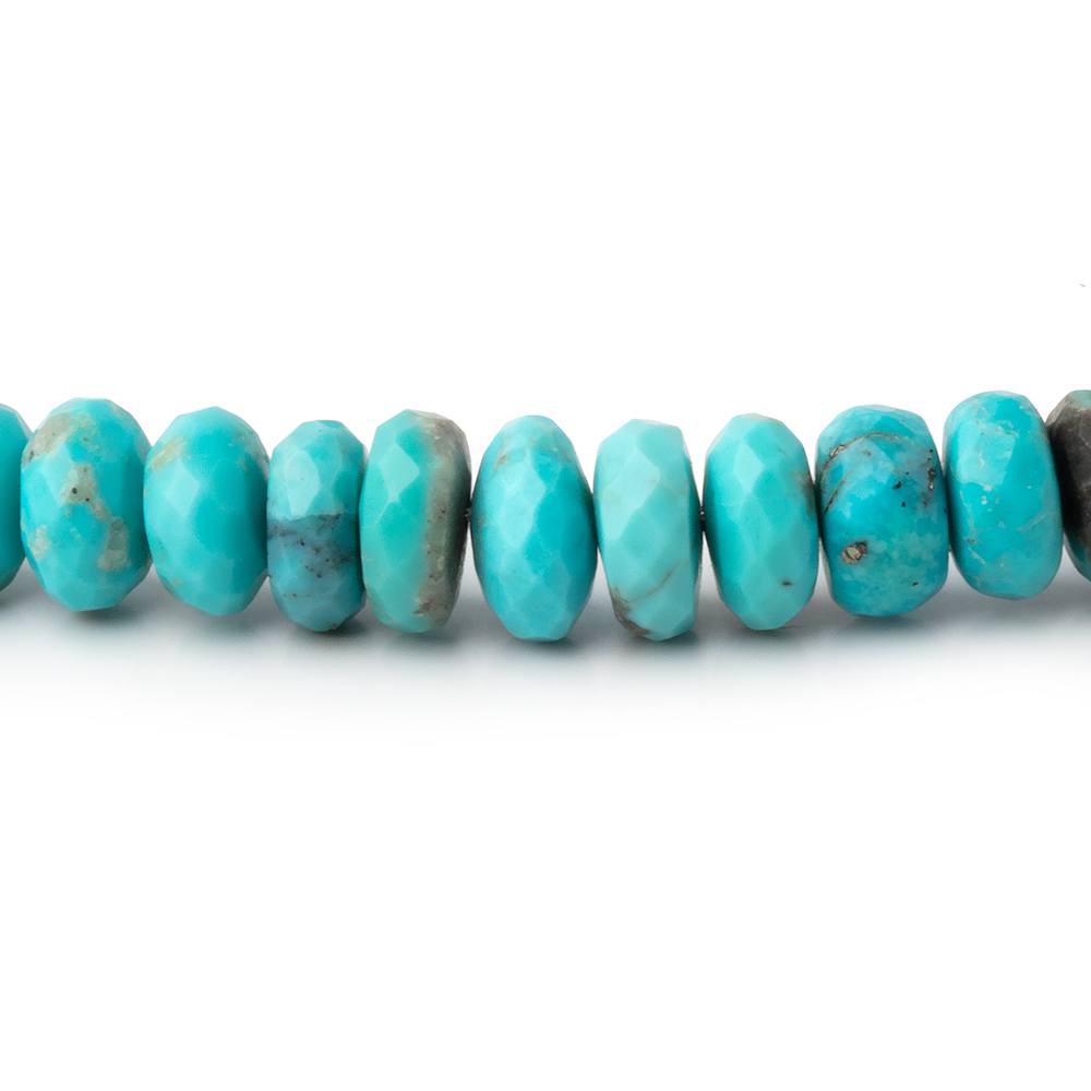 4-7mm Sleeping Beauty Turquoise Faceted Rondelle Beads 16 inch 240 pieces AA - Beadsofcambay.com