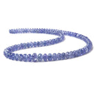 4-7mm Tanzanite Beads Plain Rondelle, A Grade 16 inch 117 pieces - Beadsofcambay.com