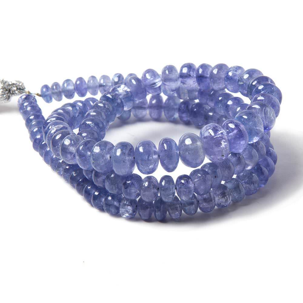 4-7mm Tanzanite Beads Plain Rondelle, A Grade 16 inch 117 pieces - Beadsofcambay.com