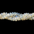 4-7mm White Ethiopian Opal Plain Rondelle beads 18 inch 146 pieces - Beadsofcambay.com