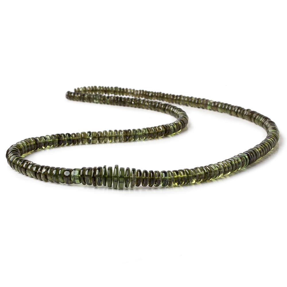4-8.5mm Moldavite plain heshi beads 17 inch 229 pieces A grade - Beadsofcambay.com