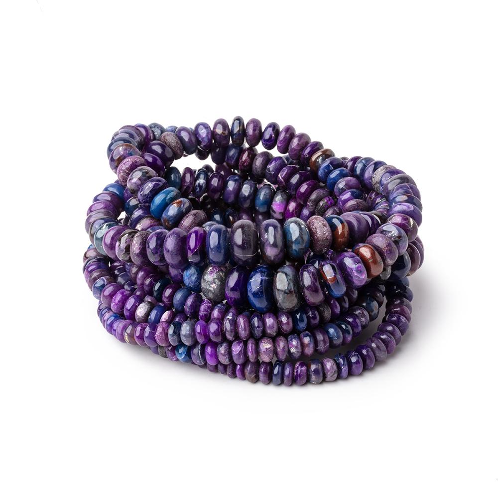 4-8.5mm Sugilite Plain Rondelle Beads 18 inch 166 pieces AAA - Beadsofcambay.com