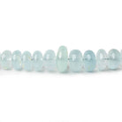4-8mm Aquamarine Plain Rondelles 16 inch 105 beads A - Beadsofcambay.com