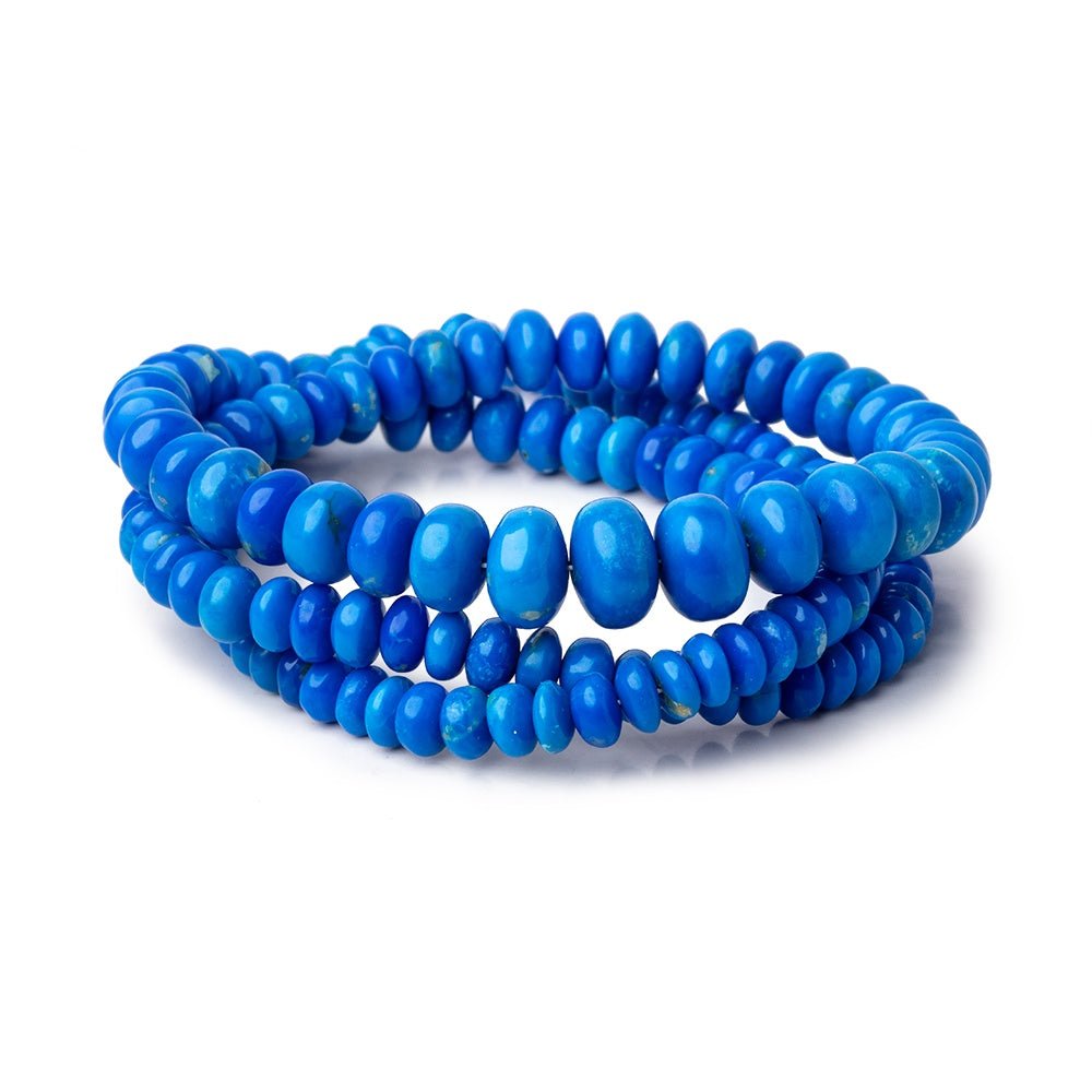 4-8mm Ceruleite Plain Rondelle Beads 18 inch 150 pieces AAA - Beadsofcambay.com
