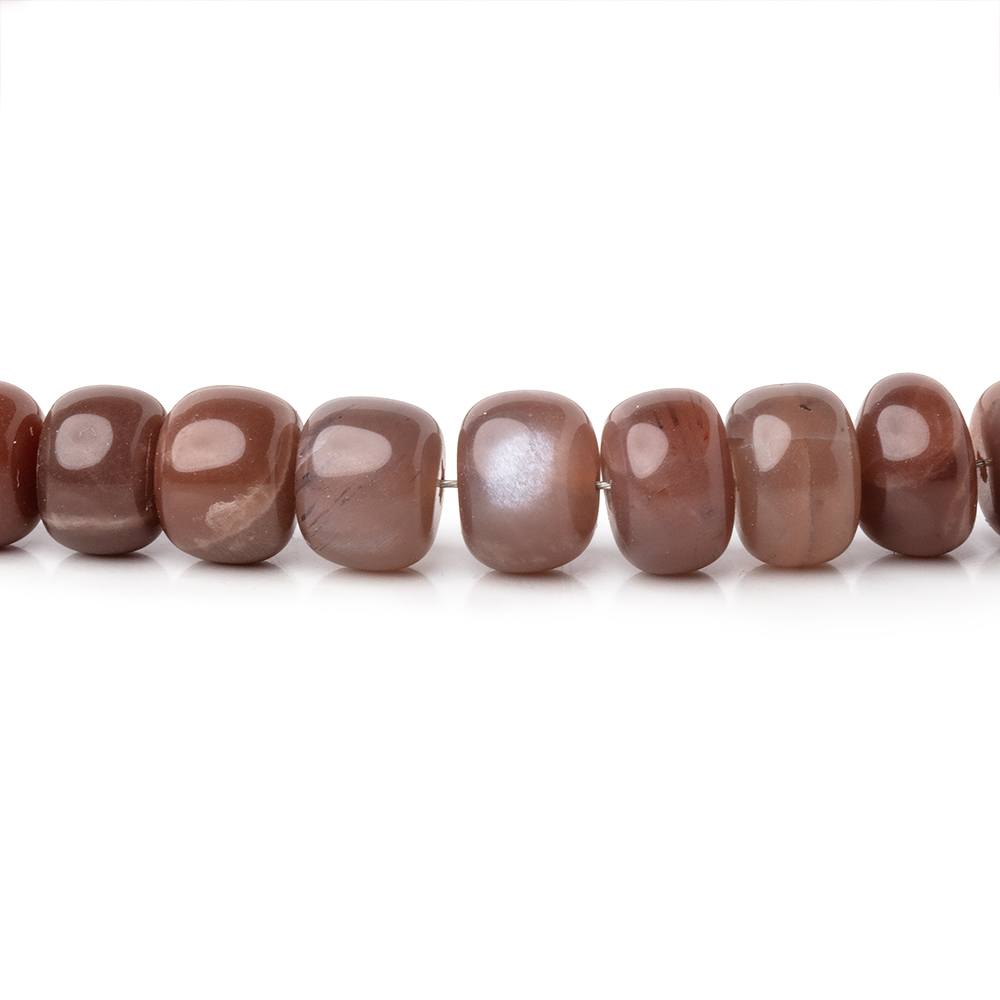 4-8mm Chocolate Moonstone Plain Rondelle Beads 16 inch 80 pieces - Beadsofcambay.com