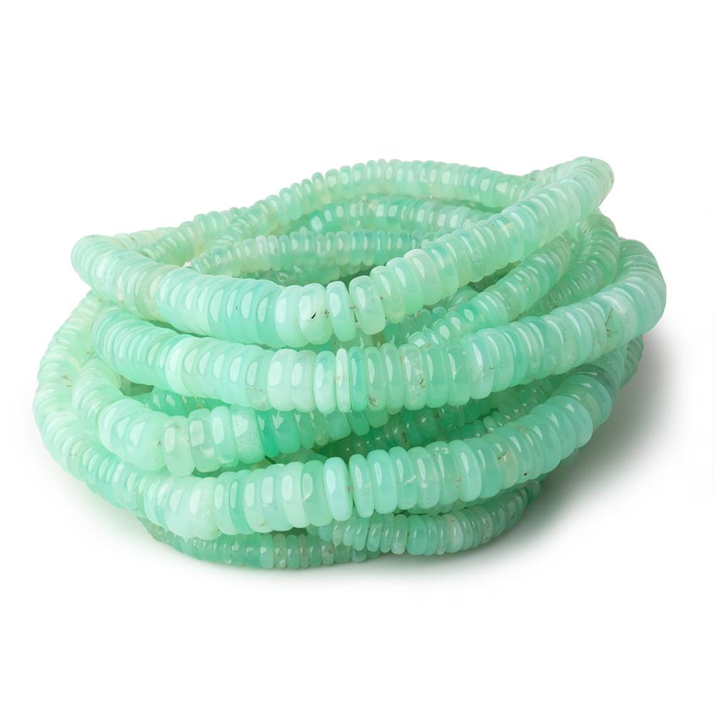 4-8mm Chrysoprase Plain Heshi Beads 18 inch 280 pieces - Beadsofcambay.com